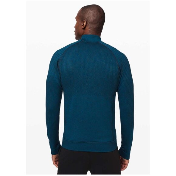 Lululemon Engineered Warmth Jacket Poseidon Black Wool Blend Mens Large - Picture 2 of 13